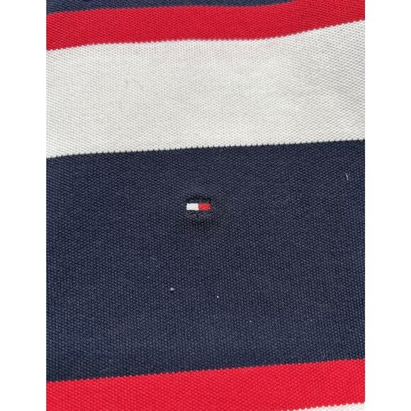 Women’s Size XS Tommy Hilfiger Classic Fit Red White & Blue Striped Polo - Picture 2 of 4